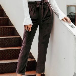 *SOLD* NWT Brown Velvety Pants